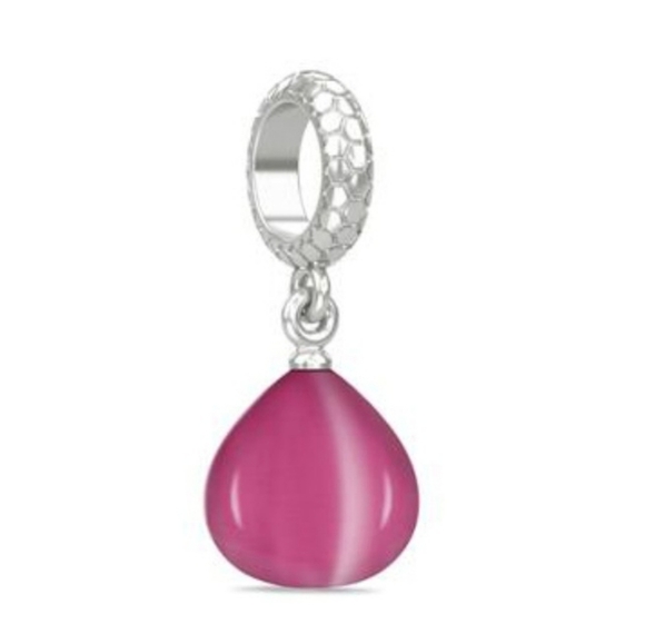 Jennifer Lopez Endless Sterling Silver Fuschia Snake Eye Charm - Picture 1 of 6